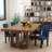 Fabric Upholstered Dining Chair with Silver Nailhead Trim-1270483258