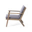 Fauteuils club d'extérieur en bois d'acacia avec coussins confortables, parfaits pour le patio et le jardin (ensemble de 2)