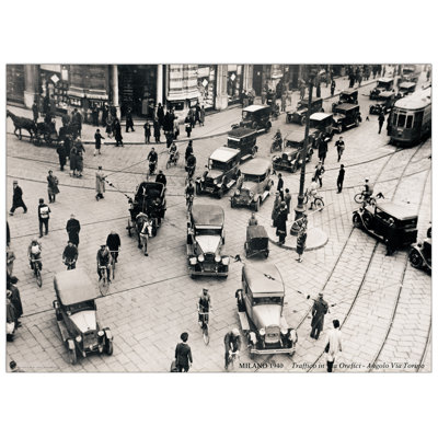 Via Torino - Via Orefici 1940 - Rectangle Print on Wood