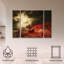 Ensemble de 3 panneaux muraux - Marcus Jules «Storms at Sea», art mural sur toile pour le salon, la chambre à coucher ou le bureau 