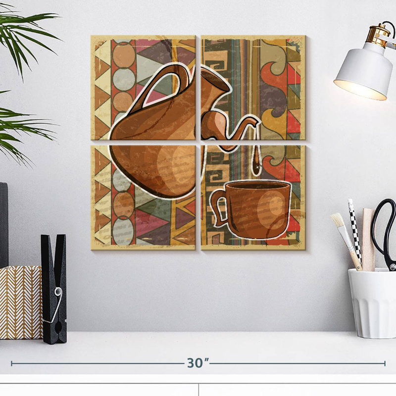 Yarlin Tribal Coffee, 18" H x 18" W