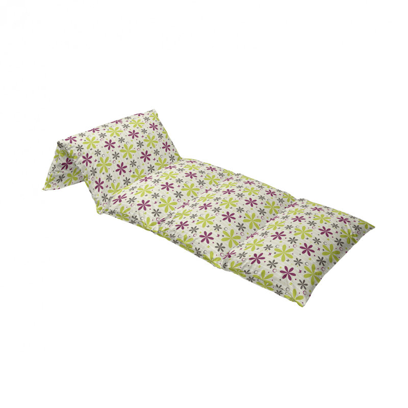 Housse de coussin d'extérieur à motif floral, H 2 po x l 27 po x P 88 po