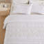 Ensemble de courtepointe 3 pièces pour lit double / grand lit - Couvre-lit léger 100% coton et 2 taies décoratives, motif brodé luxueux, surdimensionné 90 x 98 pouces, couvre-lit toutes saisons