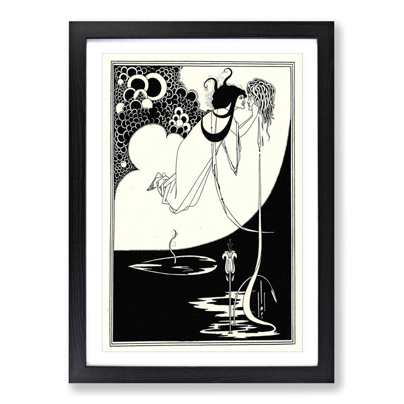 Aubrey Beardsley - Single Picture Frame Print, Black