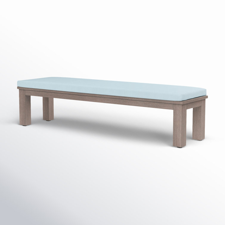 Laguna 72'' Powder Coated Aluminium Outdoor Bench with Sunbrella Cushions