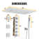 Thermostatic Complete Rainfall Shower System with Rough in-Valve and Body Spray