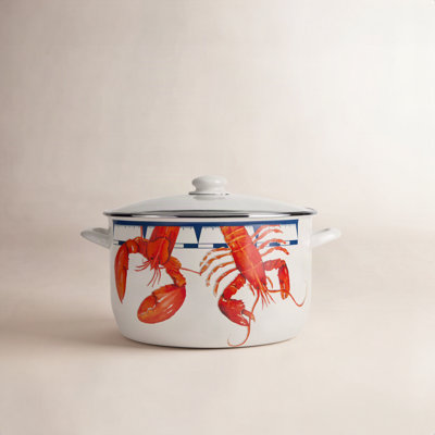 Golden Rabbit Lobster Enamel Stockpot