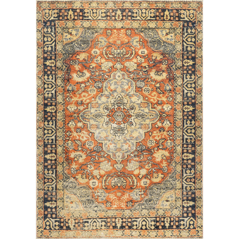 Tapis médaillon Esmeralda SpinClean, Rectangle 3 pi x 5 pi
