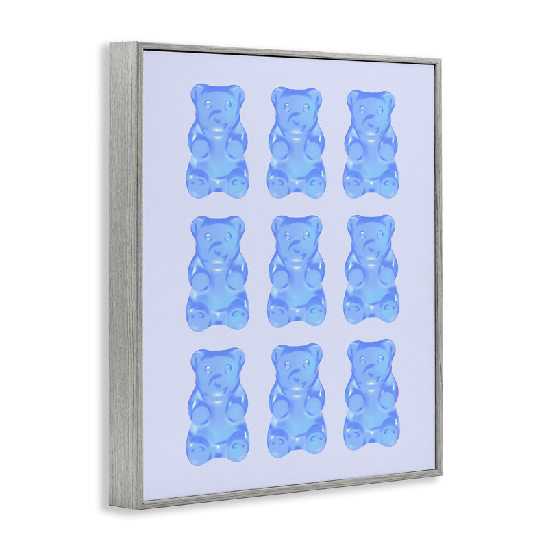  «Blue Candy Bears», estampe numérique de House of Lulu, H 14 po x l 11 po, Estampe numérique Farmhouse