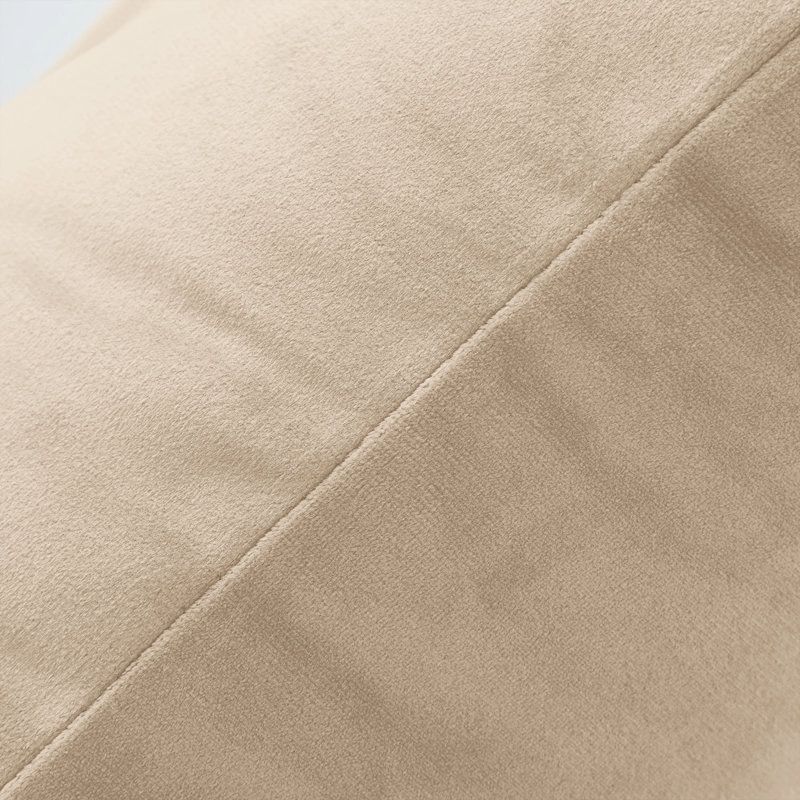 Perignan Square Scatter Crushed Velvet Cushion Cover, Beige