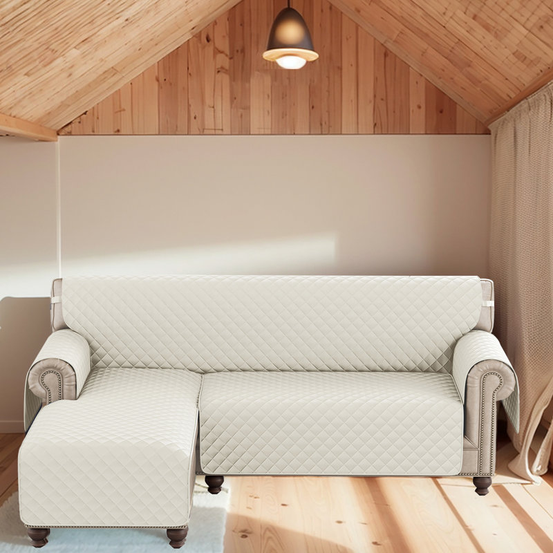 Housse de canapé réversible en forme de L - Housse de canapé modulaire Protection and Elegance, H 137 po x l 174 po