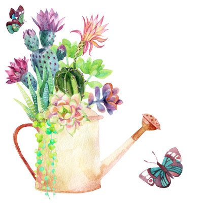 Succulents - Wrapped Canvas Painting