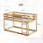  77" L Twin-over-Twin Low Profile Floor Bunk Bed, Solid Wood Frame, Nature-305579073