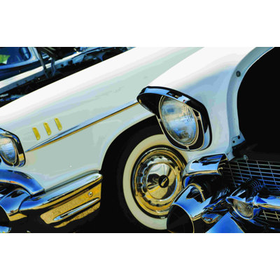 Row Vintage Cars 2 - Photographie sur toile tendue