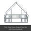 Lit de plancher en bois en forme de maison avec clôture, garde-corps-14222340-14222342