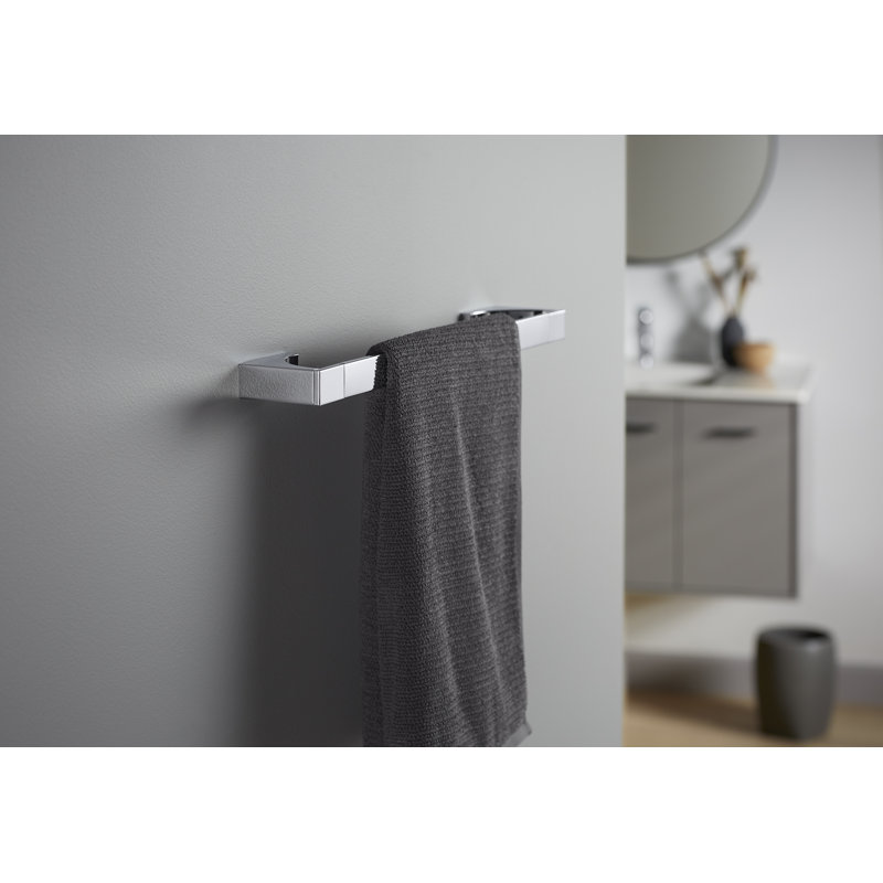 Minimal Towel Bar, Polished Chrome, 18"W