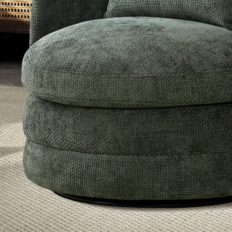 Fauteuil demi-tonneau pivotant de 29,9 po à 360 degrés, Vert