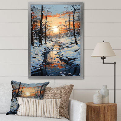 Neige, lever de soleil, étreinte pastorale - impression