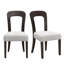 Ensemble de 2 chaises de salle à manger rembourrées avec pieds en bois d'hévéa massif, capacité de poids de 330 lb-1513120217-1513120216