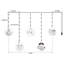 Luminaires suspendus Kamilyah 2-en-1 décorations 3D, guirlandes de Noël, à piles et USB