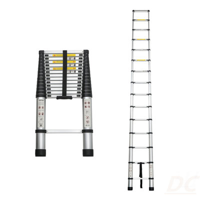 Telescoping Ladder 14.5FT, Telescopic Extension Ladder, Aluminum Alloy Folding Ladder Portable Multi-Purpose For Indoor Outdoor Work, Heavy Duty 300 Lbs Load