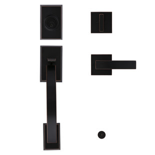 Handleset with Deadbolt and Door