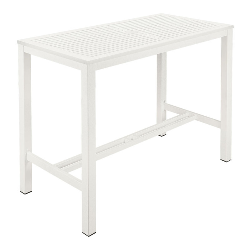 Aura Bar Table, 41" H x 55" W x 28" D, Arctic White