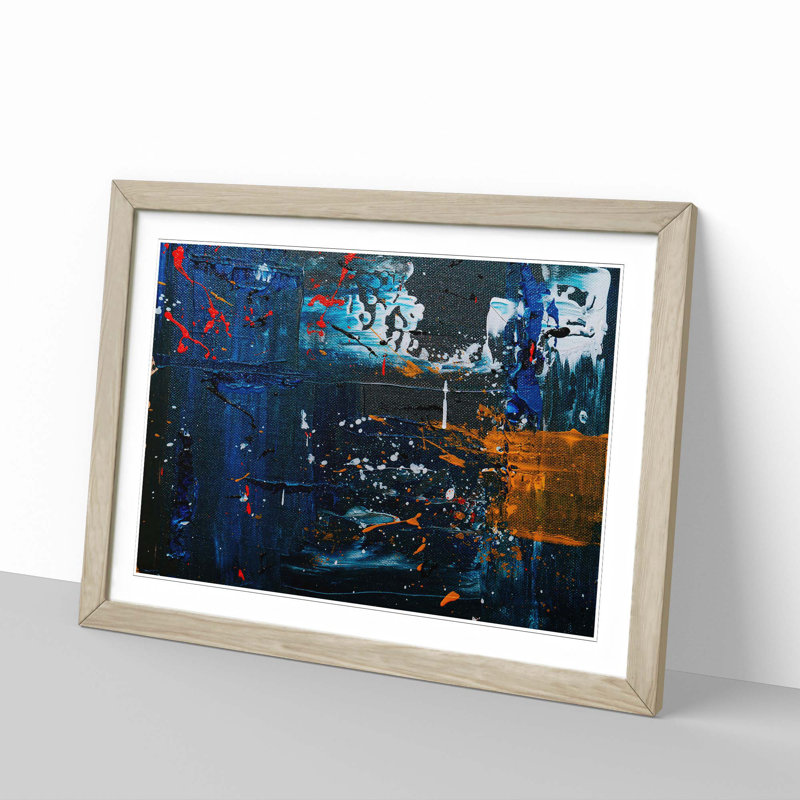 Abstract Vol.400 by S.Johnson - Framed Print, 62cm H x 87cm W x 2cm D, Oak Framed