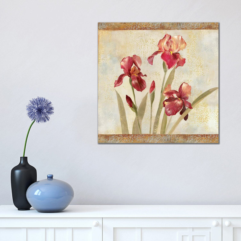 Iris Tapestry I 1 Piece Wrapped Canvas Wall Art, 45.72 cm H x 45.72 cm W x 3.175 cm D