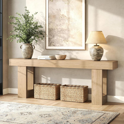 Console Table for Living Room 78.7 Inch, Light Oak Brown
Farmhouse Extra Long Entryway Table, Large Couch Table Behind Sofa for Foyer Hallway, Entrance Way