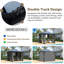 12 pi. L 10 pi. D Pavillon de jardin en polycarbonate pour l'extérieur - Pavillon de jardin à structure en acier avec filets et rideaux-108927682