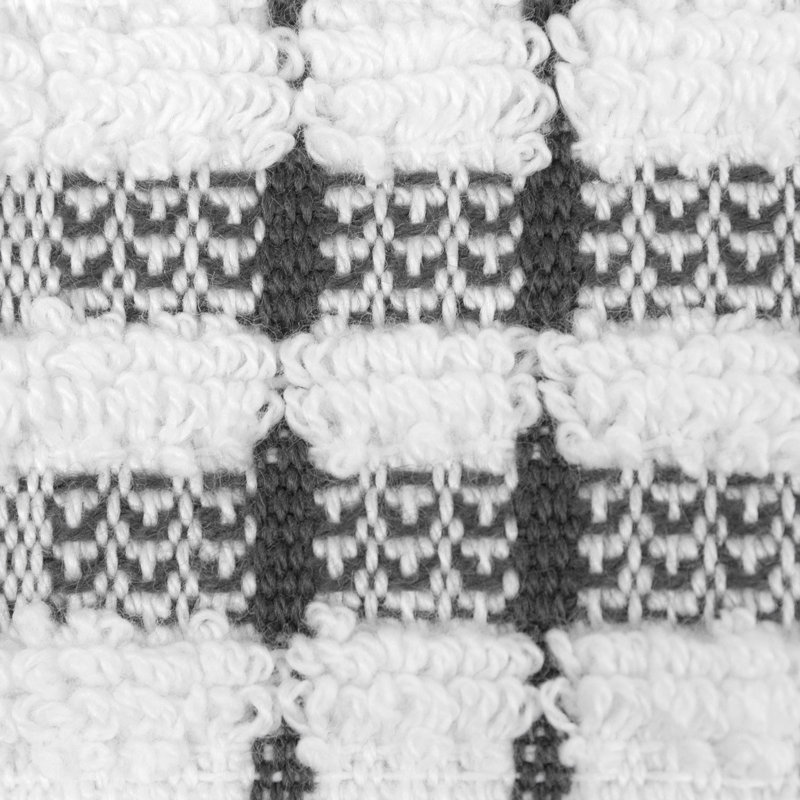 Cotton Plaid Waffle Tea Towel Kitchen Towel, Graphite