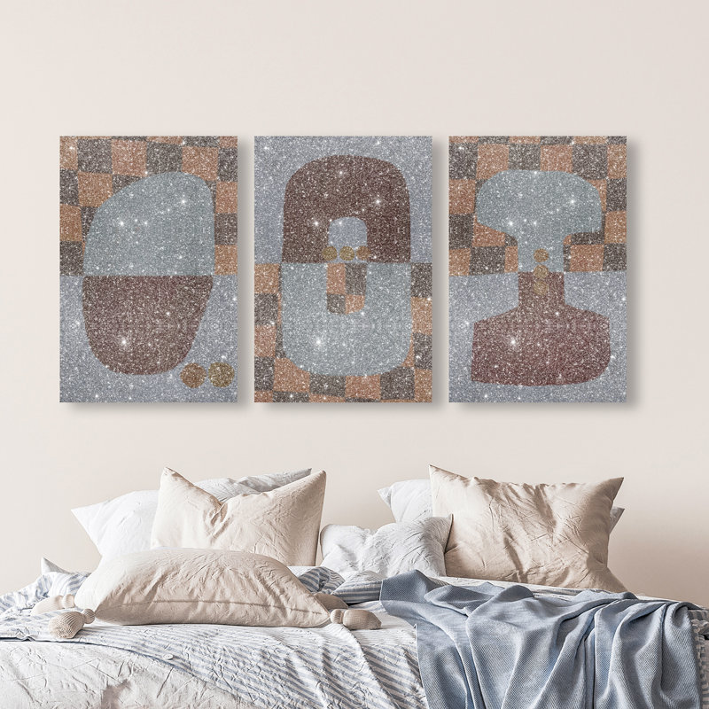 Checkered Dominos Set Set by Oliver Gal, 36" H x 24" W, Gallery Wrapped
