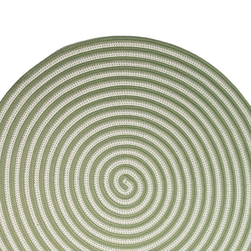 Tapis d'intérieur / extérieur rond en polypropylène tressé à la machine Vecchio, Rond 4 pi