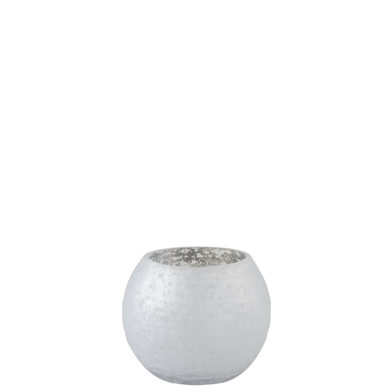 Ball Glass Tabletop Hurricane, 9.5cm H x 12cm W x 12cm D