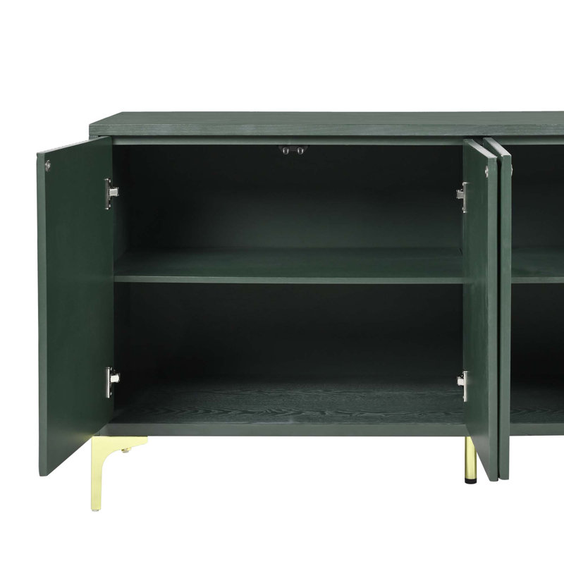  Buffet 60 "avec triangles géométriques et tablettes réglables, armoire de rangement pour la salle à manger, vestibule