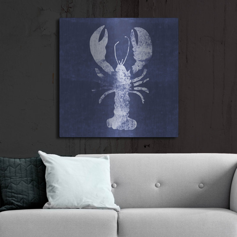 «Indigo Lobster» par Linda Woods, H 36 po x l 36 po