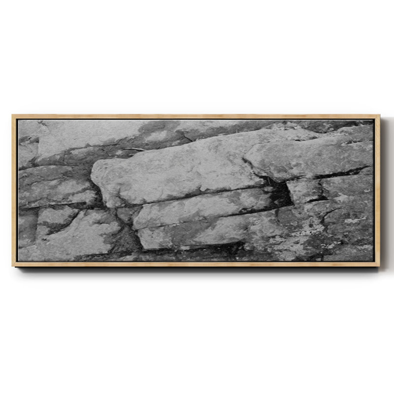 Found Textures XIII- Framed Canvas, 24" H x 60" W