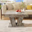 Table basse 31,5 po carrée rustique avec grain de bois naturel: un mélange parfait de style et de stabilité-1400796698
