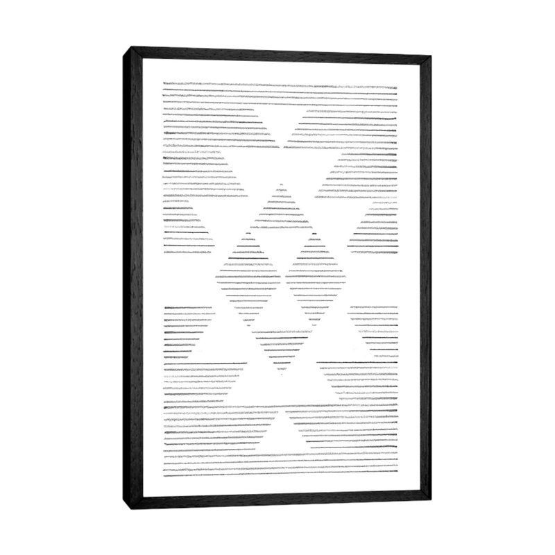 Folk Line Art II by Whales Way - Print on Canvas, 66.04cm H x 45.72cm W x 3.81cm D, Black Framed