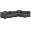 Canapé modulaire en similicuir 4 pièces Houswerth-94884275