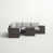 Coussin gris clair / structure espresso