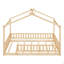 Structure de lit double en bois pleine grandeur avec clôture-124917443-124917447