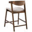 Upholstered Counter Stool with Solid Wood Frame-668995231