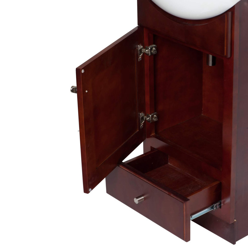Ensemble de meuble-lavabo simple 18 po Melstone, Cerise foncée