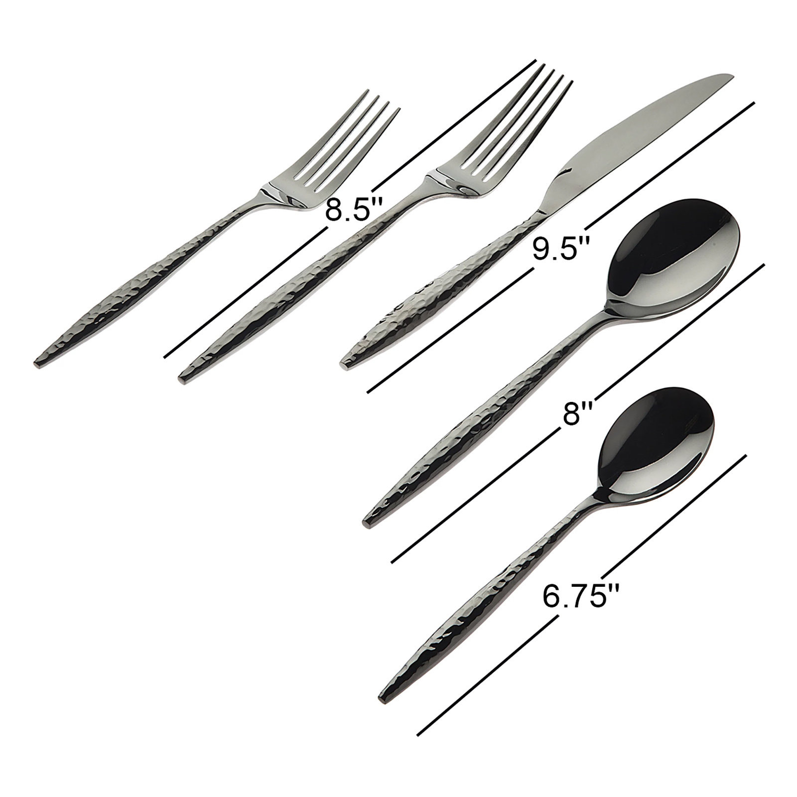 Avellino Flatware Set - Service for 4, Graphite