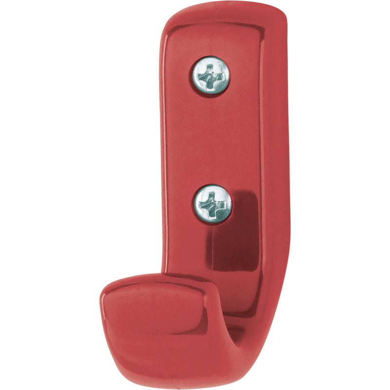 Hydron Plastic Wall Wall Hook, Ruby Red