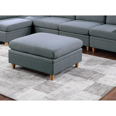 Canapé modulaire contemporain 6 pièces: tissu, couleur acier, 2 sièges en coin, 3 chaises sans accoudoirs, 1 canapé pour le salon 6 pièces: tissu avec
