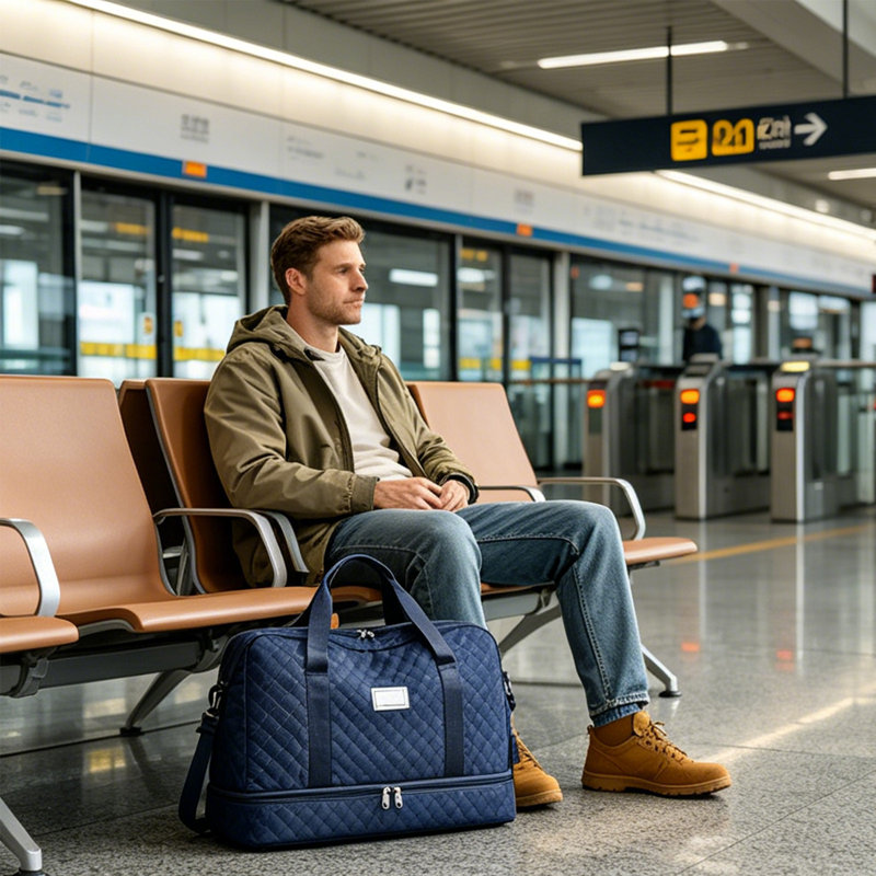 Sac à dos de sport avec compartiments séparés pour les articles secs et mouillés Sac à bandoulière pour femme