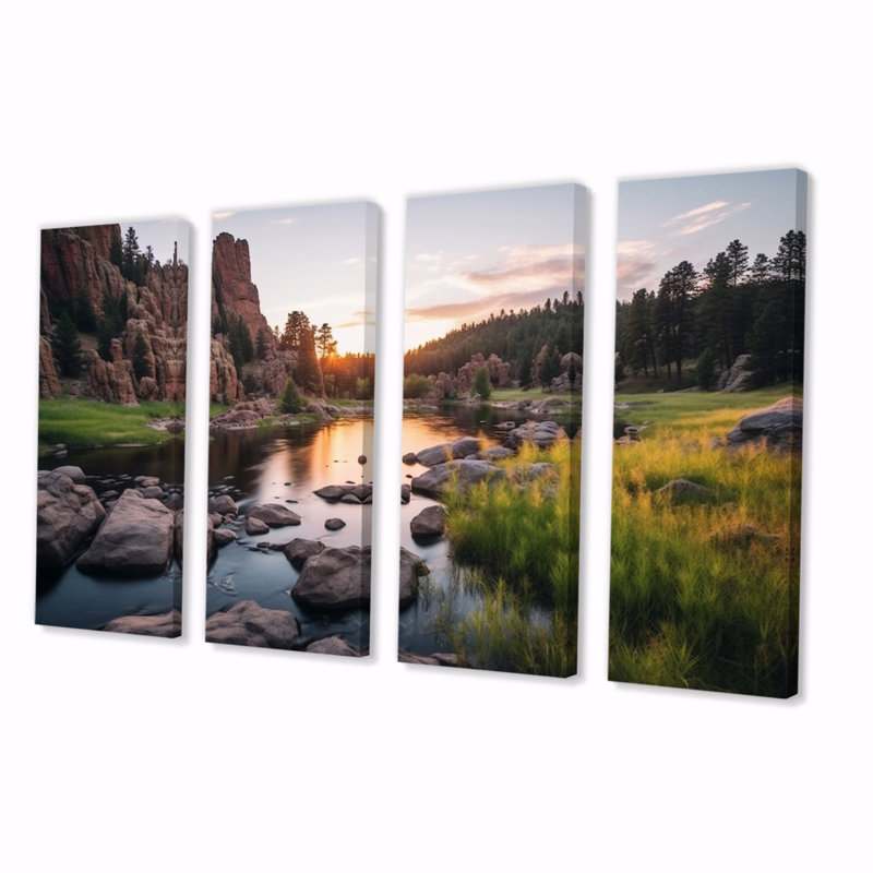 Guridi - South Dakota, reproduction sur toile - 4 panneaux